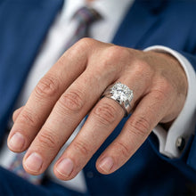 Natural Diamond Men's Ring 2 ct Round Cut F VS1 – 14K White Gold