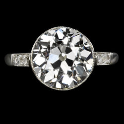 Natural Diamond Old Miner Anniversary Ring Bezel Set 6 Carats Ladies Jewelry