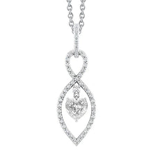 Natural Diamond Pendant Round & Heart Old Miner 2.50 Carats Prong Set