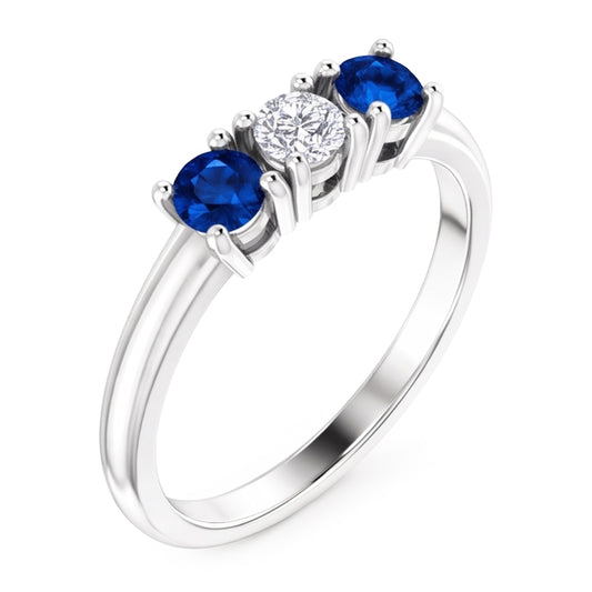 Natural Diamond Ring 0.60ct - White Gold 14K