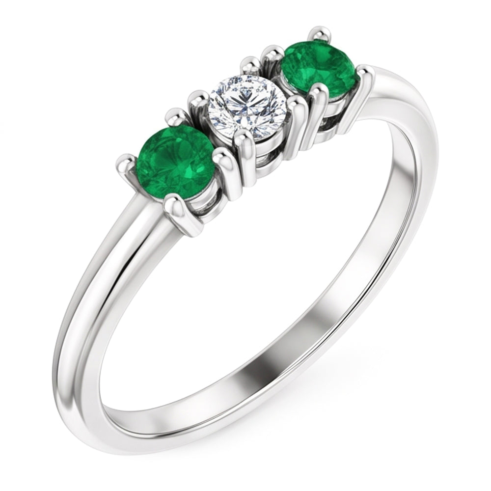 Natural Diamond Ring 0.60ct - White Gold 14K