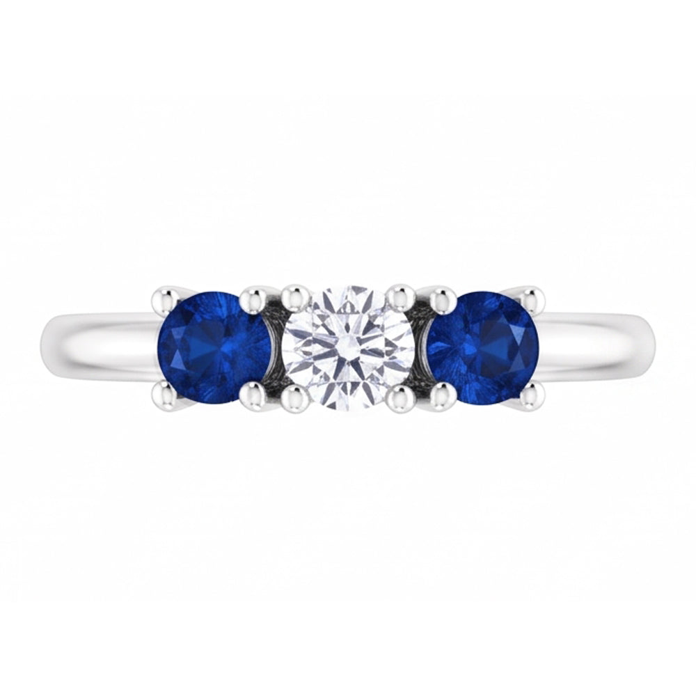 Natural Diamond Ring 0.60ct - White Gold 14K