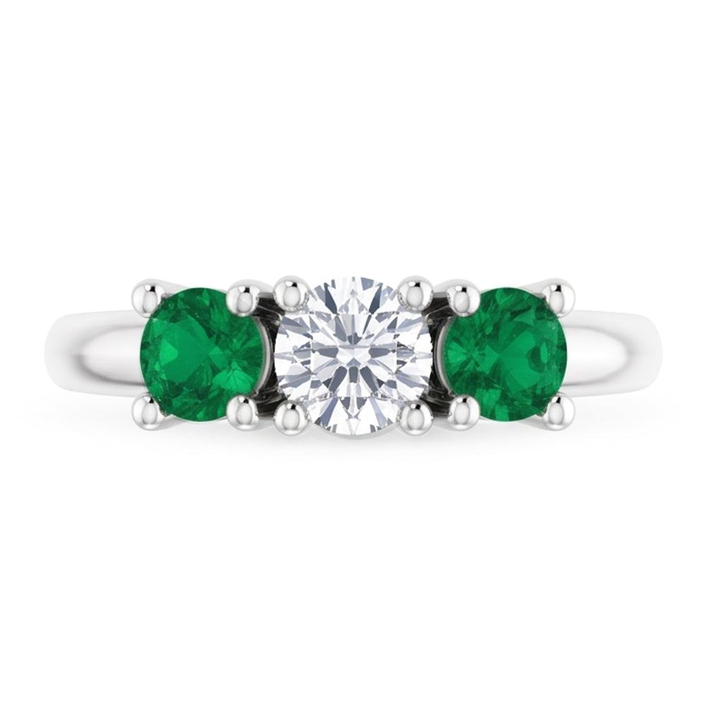 Natural Diamond Ring 0.60ct - White Gold 14K