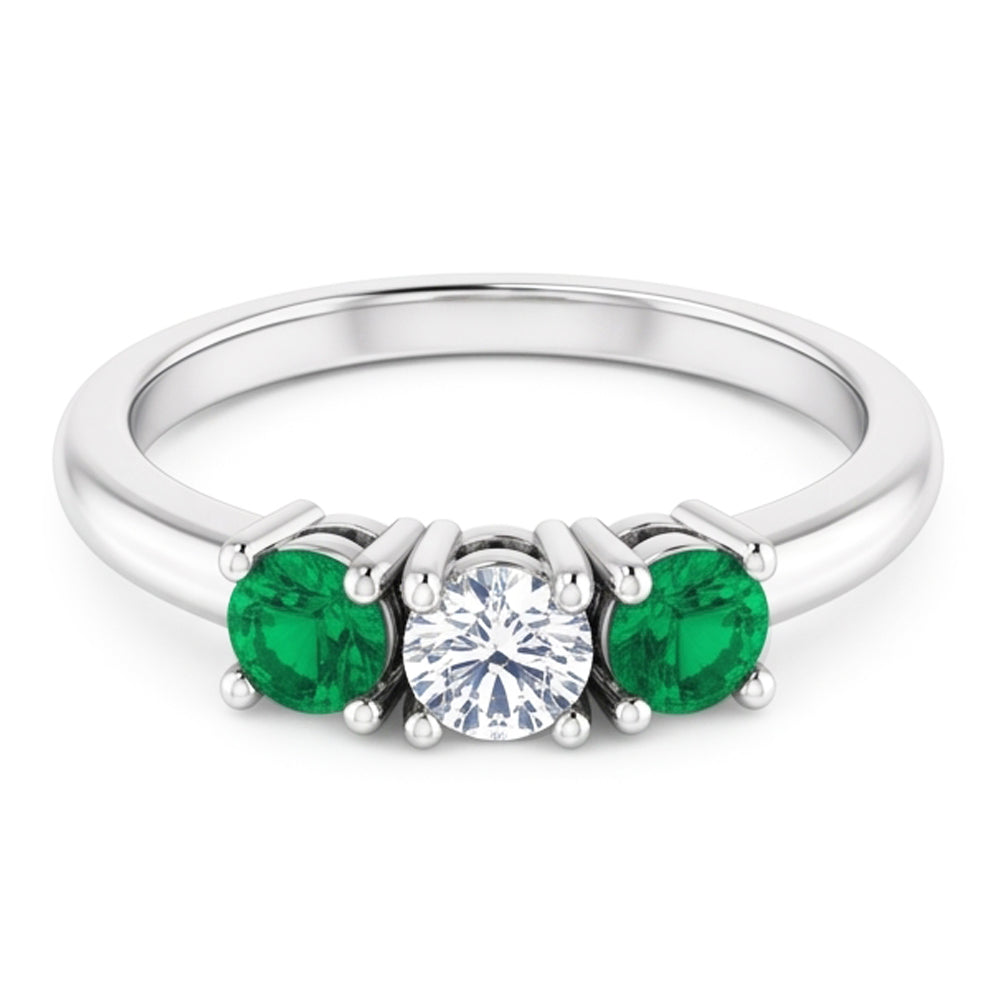 Natural Diamond Ring 0.60ct - White Gold 14K