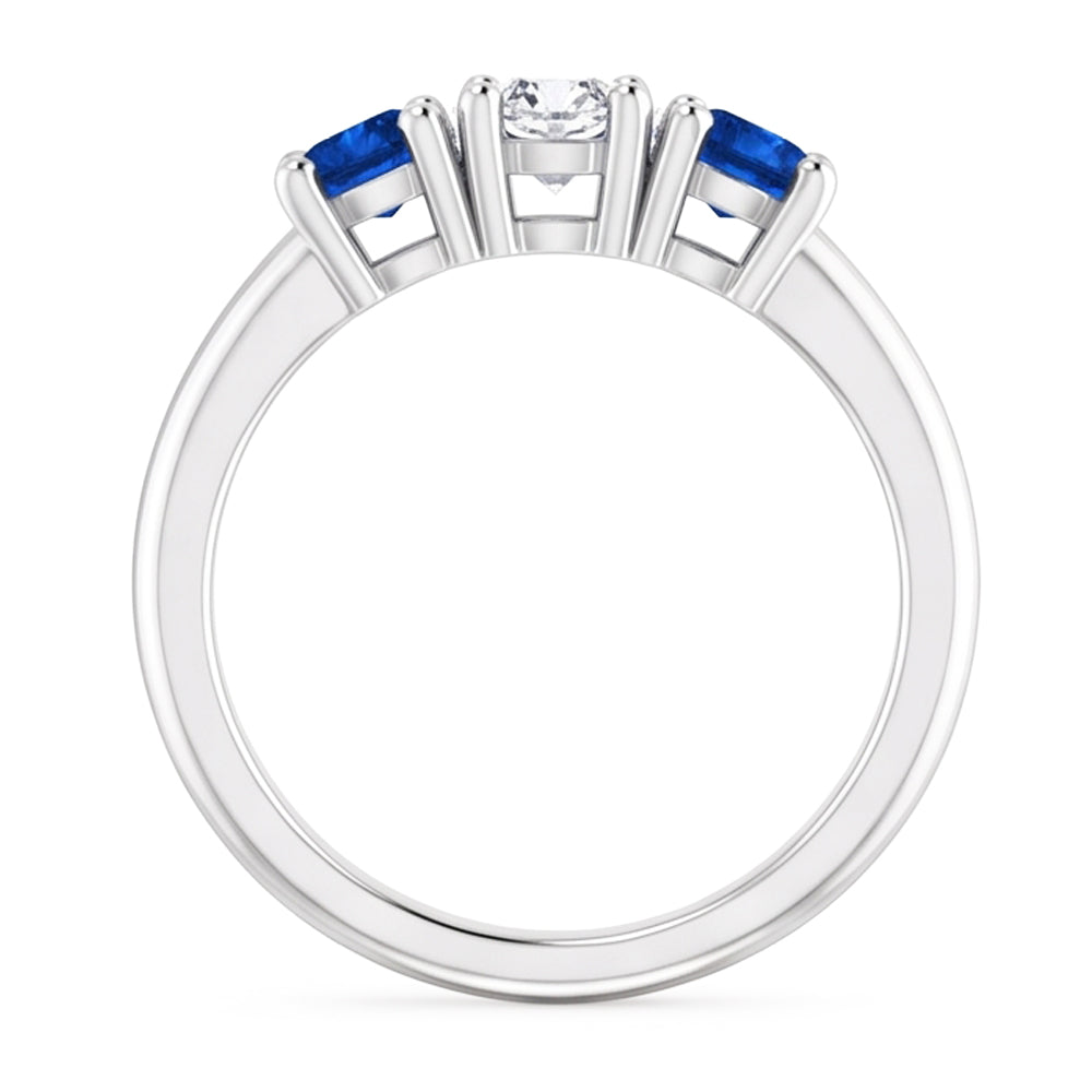 Natural Diamond Ring 0.60ct - White Gold 14K