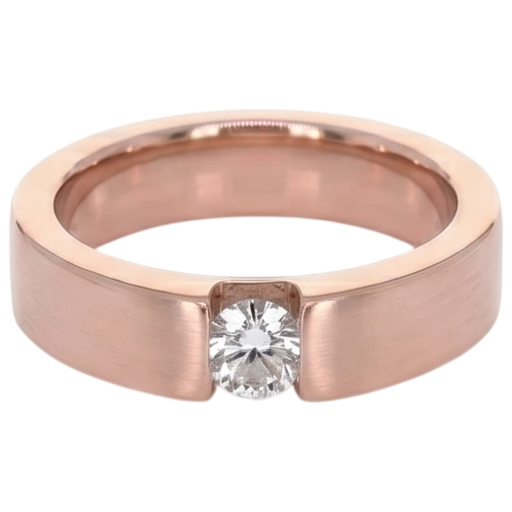 Natural Diamond Ring 0.75ct - Rose Gold 14K