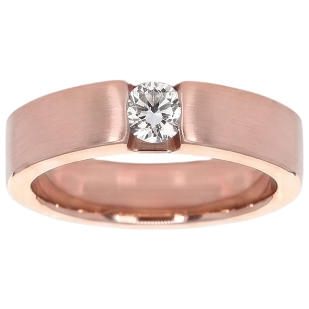 Natural Diamond Ring 0.75ct - Rose Gold 14K