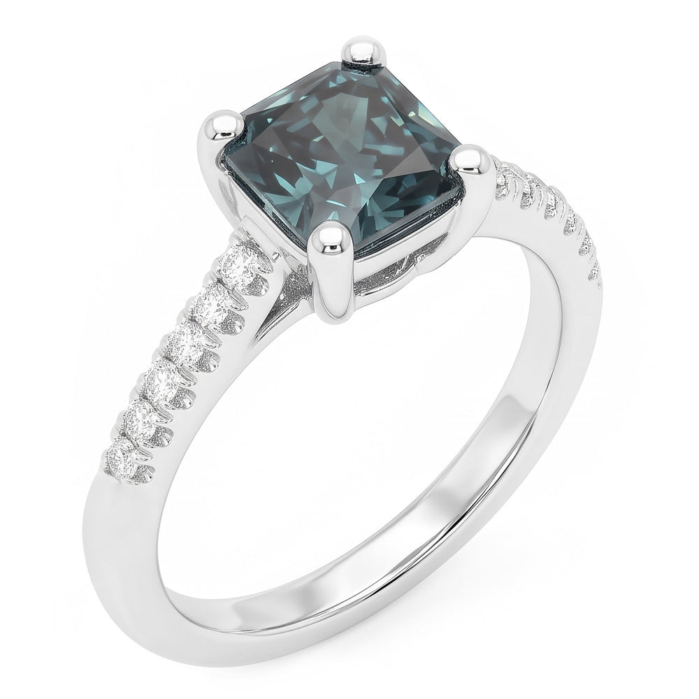 Natural Diamond Ring 0.75ct - White Gold 14K
