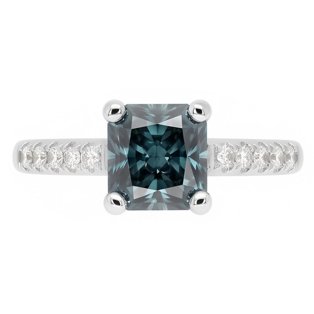 Natural Diamond Ring 0.75ct - White Gold 14K