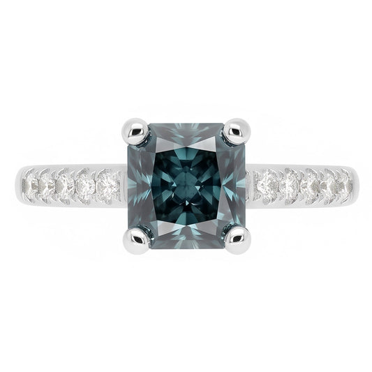 Natural Diamond Ring 0.75ct - White Gold 14K