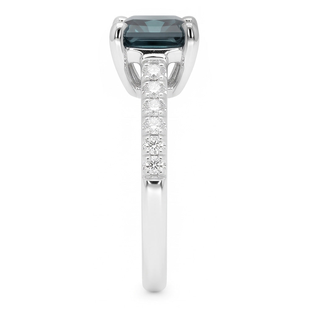 Natural Diamond Ring 0.75ct - White Gold 14K
