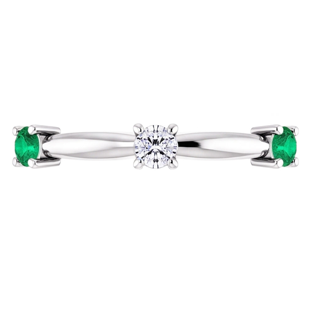 Natural Diamond Ring 0.90ct - White Gold 14K