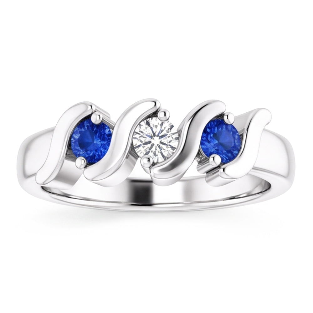 Natural Diamond Ring 0.90ct - White Gold 14K