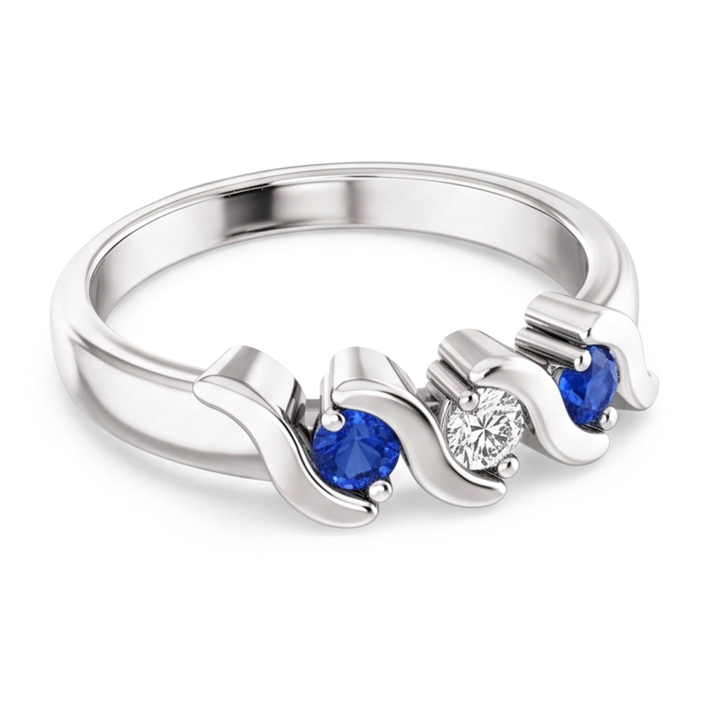Natural Diamond Ring 0.90ct - White Gold 14K