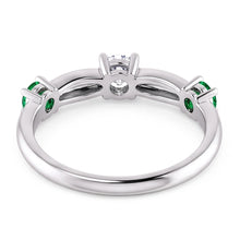 Natural Diamond Ring 0.90ct - White Gold 14K