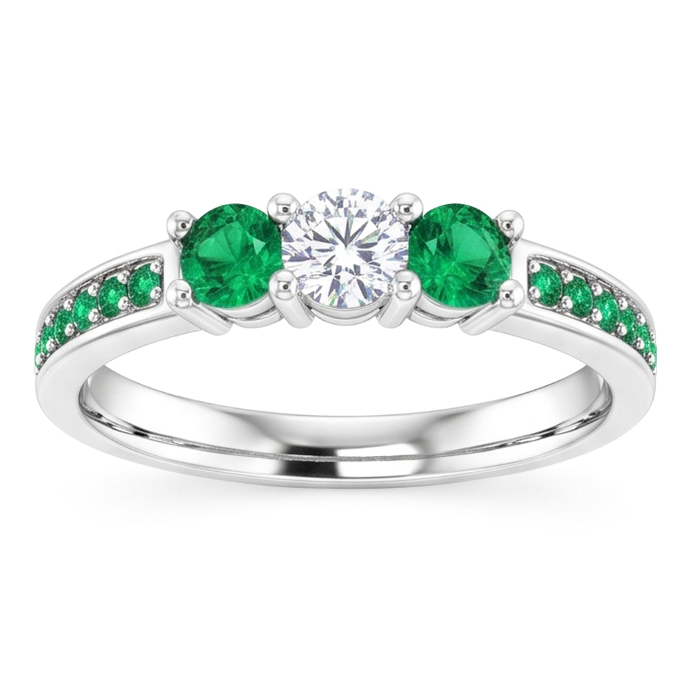 Natural Diamond Ring 1.07ct - White Gold 14K