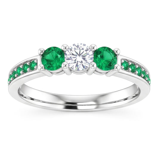 Natural Diamond Ring 1.07ct - White Gold 14K