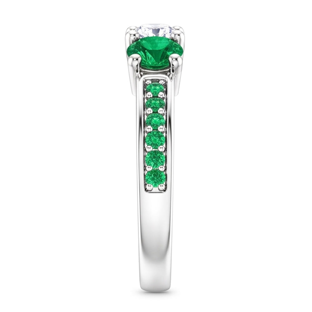Natural Diamond Ring 1.07ct - White Gold 14K