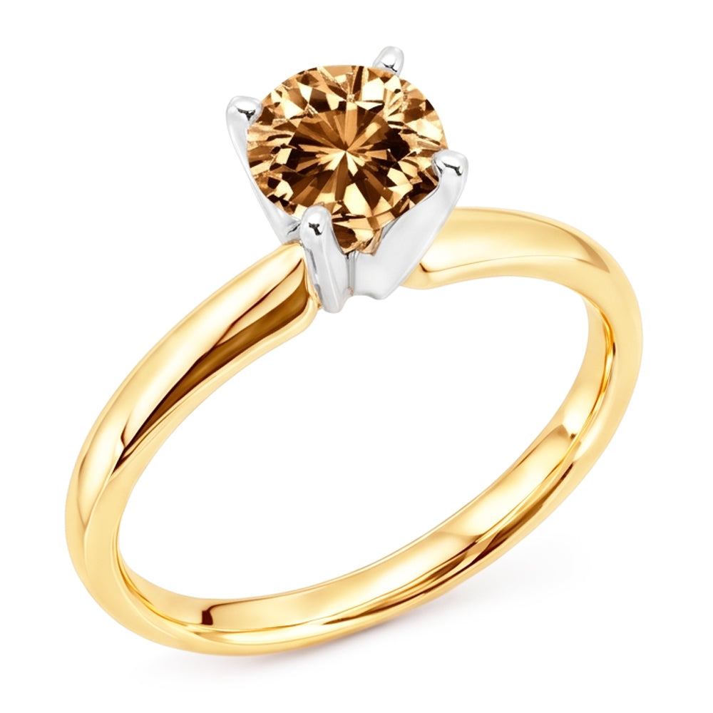Natural Diamond Ring 1.25ct - Two Tone 14K Gold