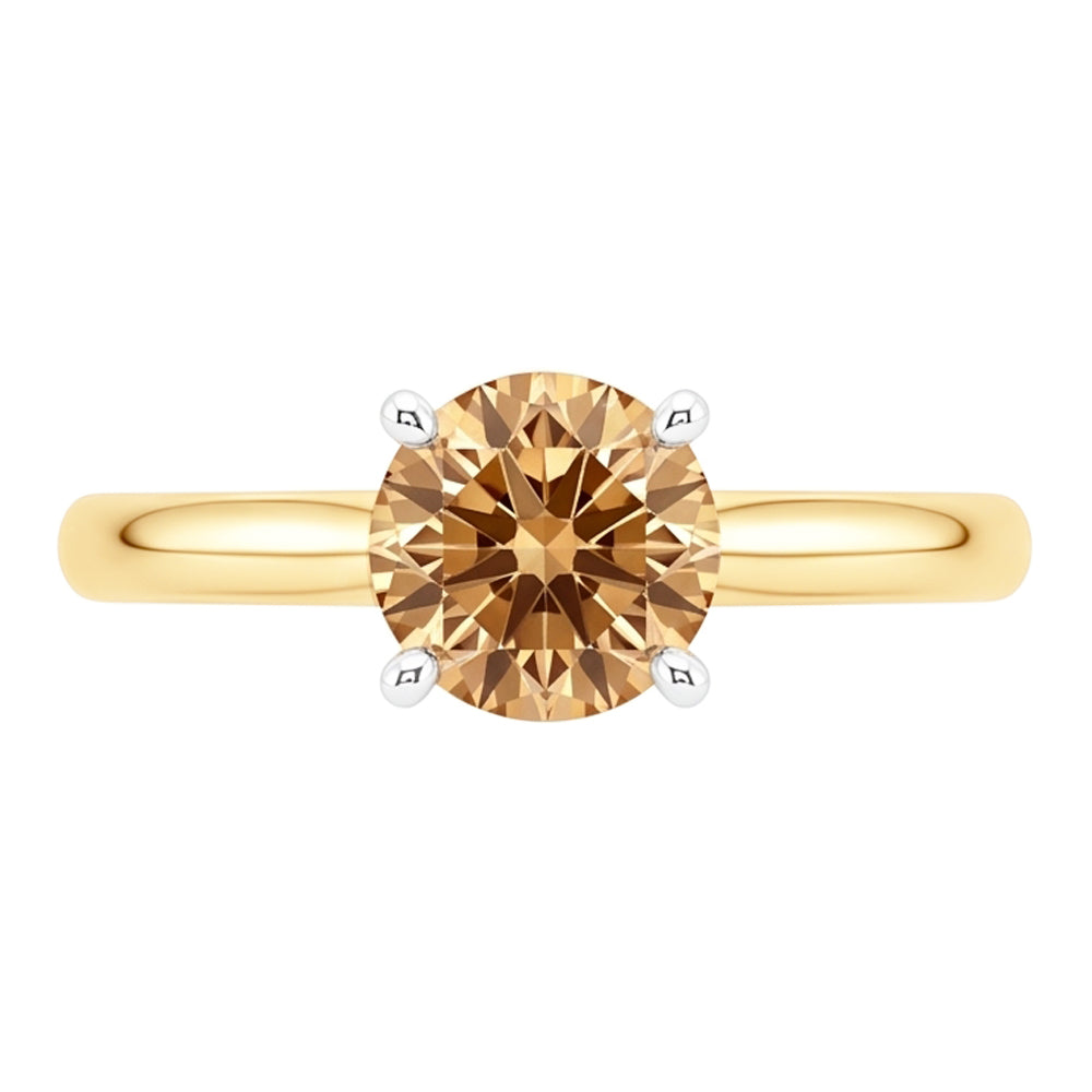 Natural Diamond Ring 1.25ct - Two Tone 14K Gold