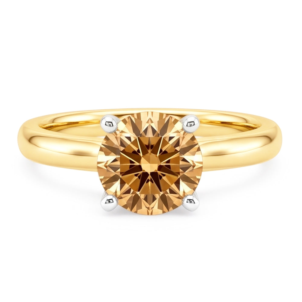 Natural Diamond Ring 1.25ct - Two Tone 14K Gold