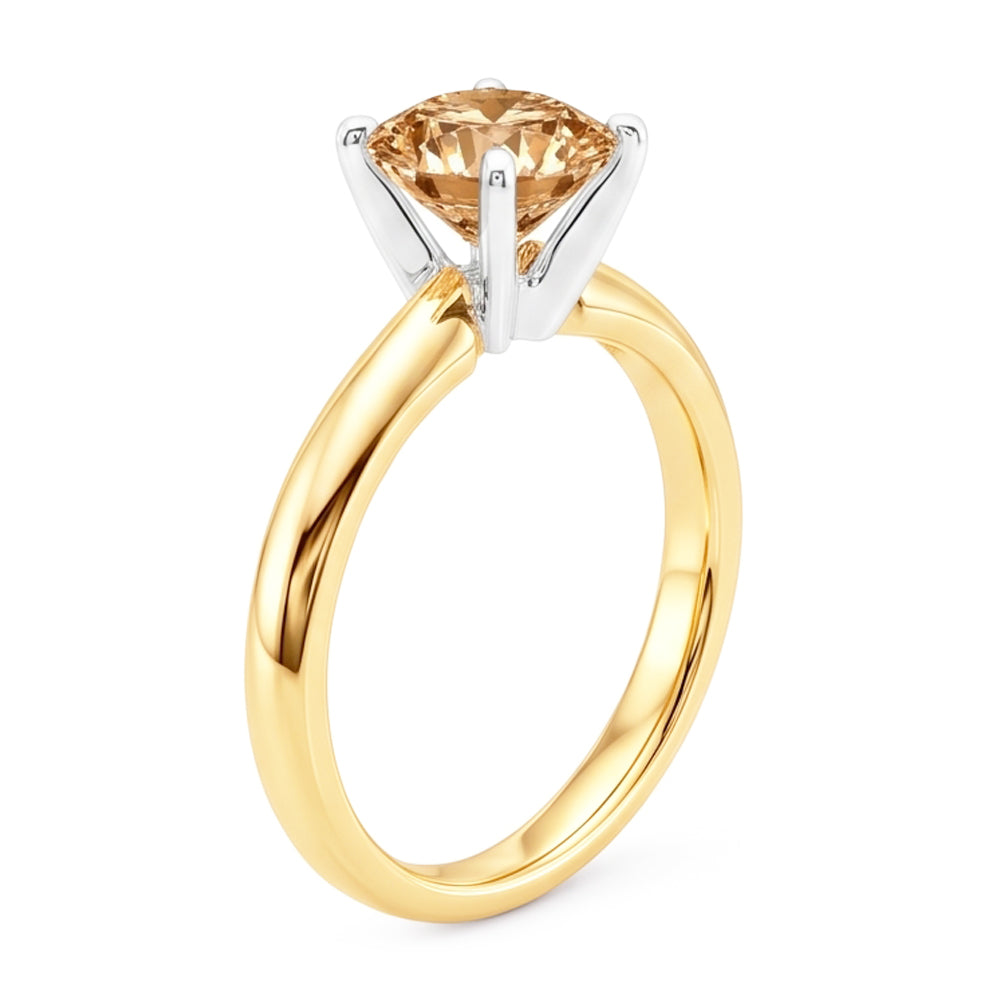 Natural Diamond Ring 1.25ct - Two Tone 14K Gold