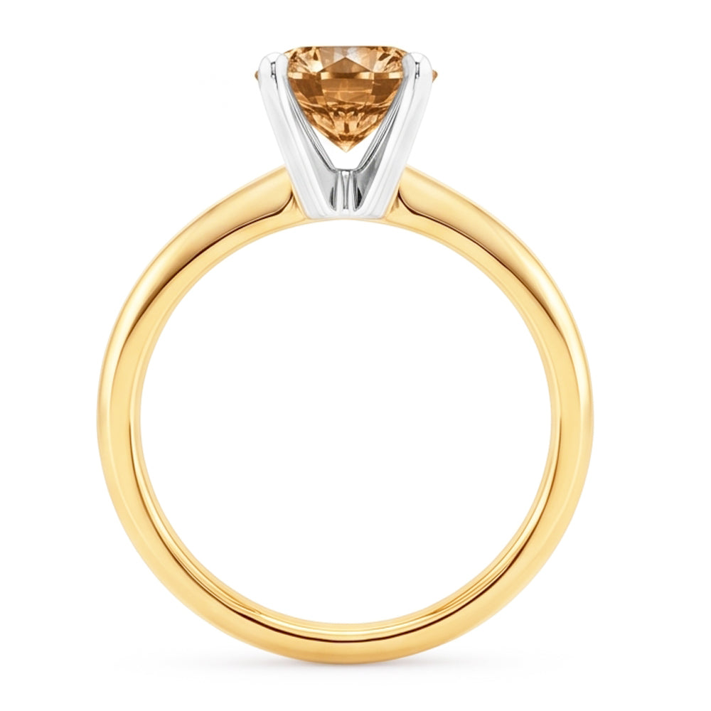 Natural Diamond Ring 1.25ct - Two Tone 14K Gold