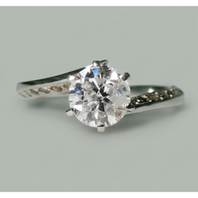 Natural Diamond Ring 1.36ct - White Gold 14K