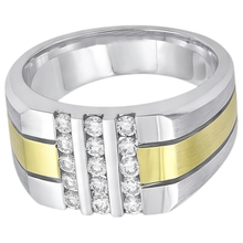 Natural Diamond Ring 1.50ct - Two Tone 14K Gold