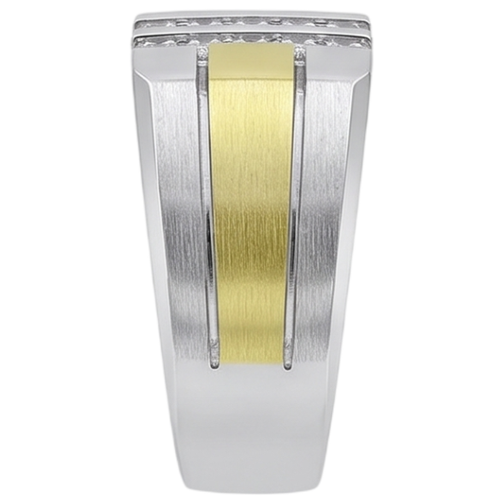 Natural Diamond Ring 1.50ct - Two Tone 14K Gold