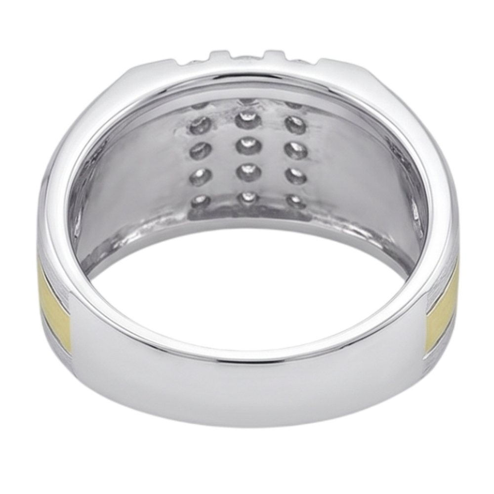 Natural Diamond Ring 1.50ct - Two Tone 14K Gold