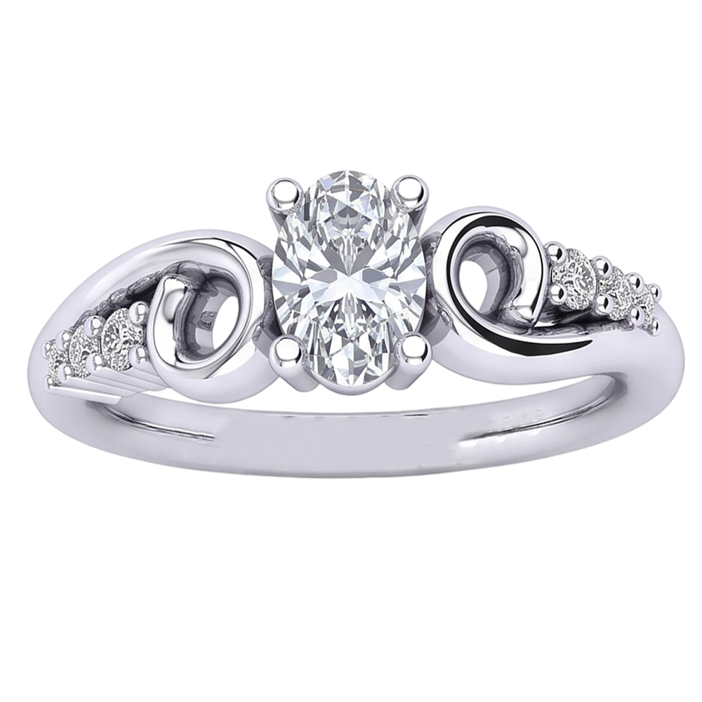 Natural Diamond Ring 1.50ct - White Gold 14K