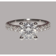 Natural Diamond Ring 1.50ct - White Gold 14K