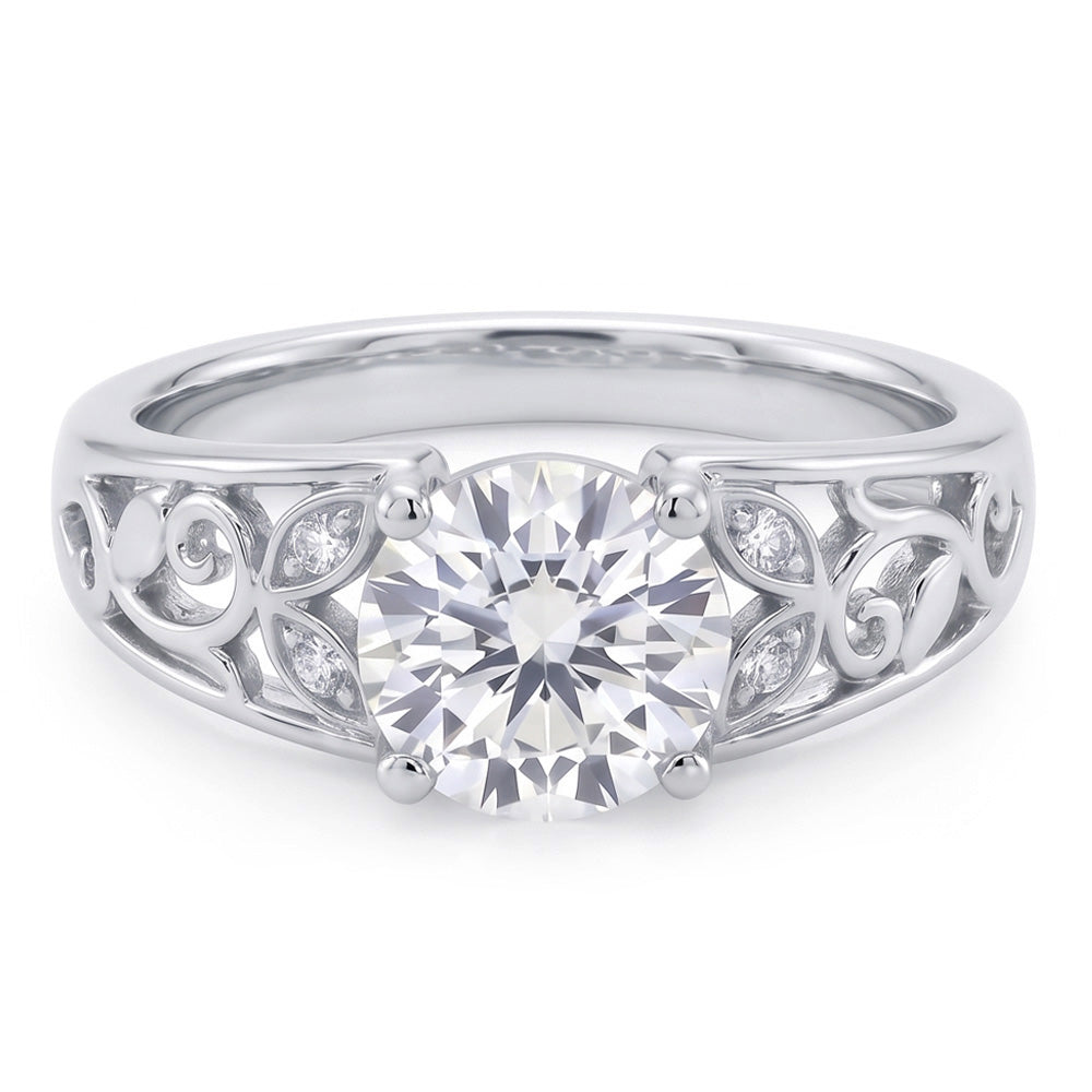 Natural Diamond Ring 1.50ct - White Gold 14K