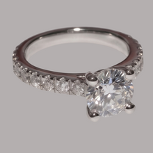 Natural Diamond Ring 1.50ct - White Gold 14K