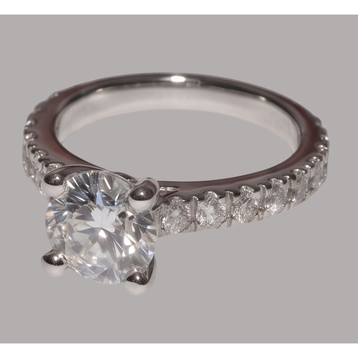 Natural Diamond Ring 1.50ct - White Gold 14K