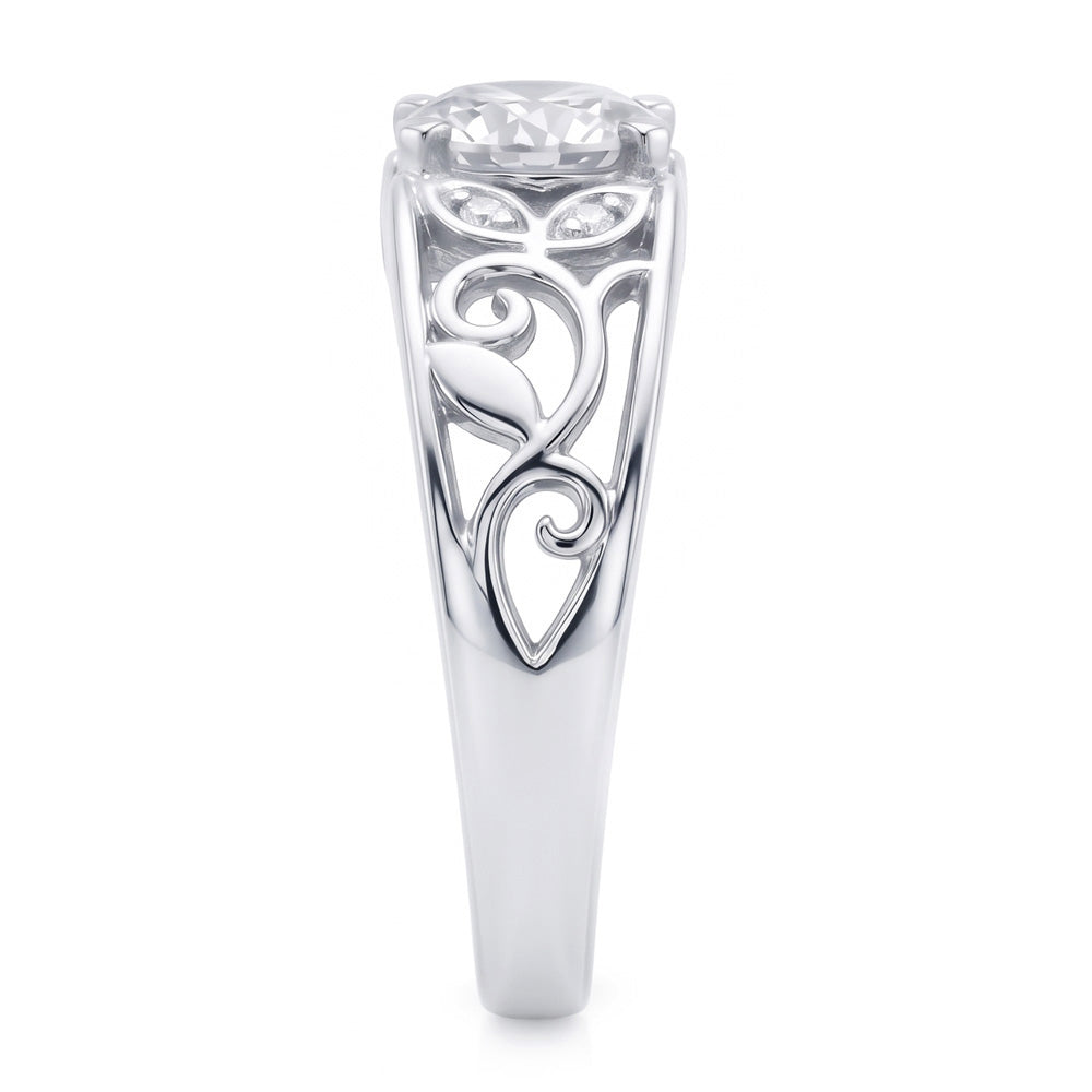 Natural Diamond Ring 1.50ct - White Gold 14K