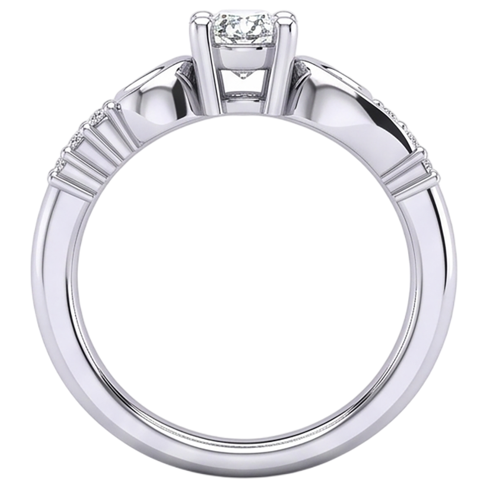 Natural Diamond Ring 1.50ct - White Gold 14K