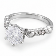 Natural Diamond Ring 1.57ct - White Gold 14K