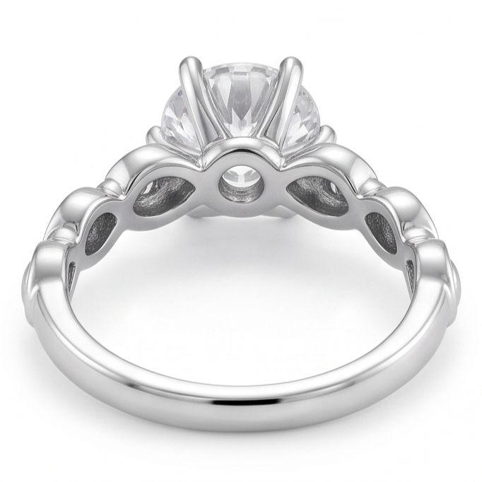 Natural Diamond Ring 1.57ct - White Gold 14K