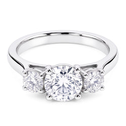 Natural Diamond Ring 1.60ct - White Gold 14K