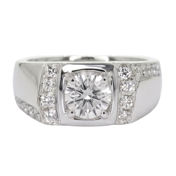 Natural Diamond Ring 1.75ct - White Gold 14K