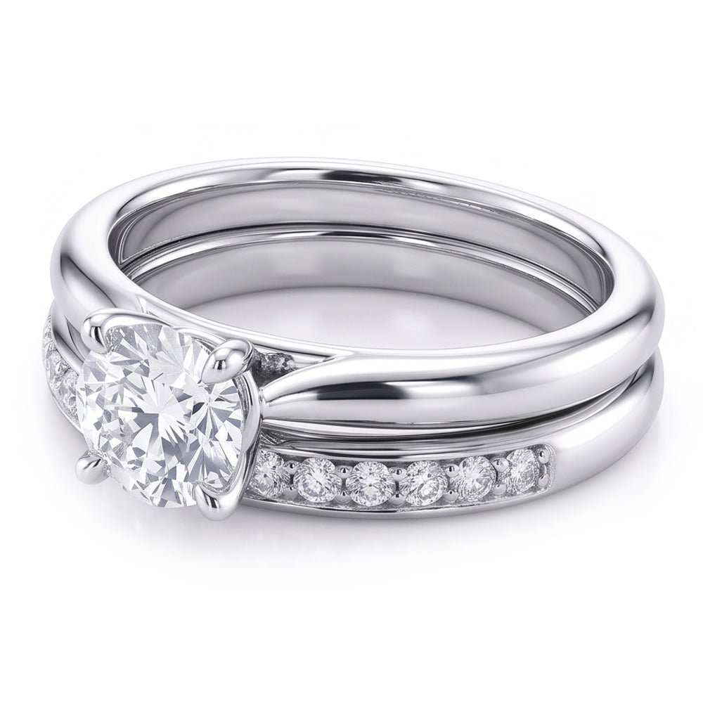 Natural Diamond Ring 1.75ct - White Gold 14K