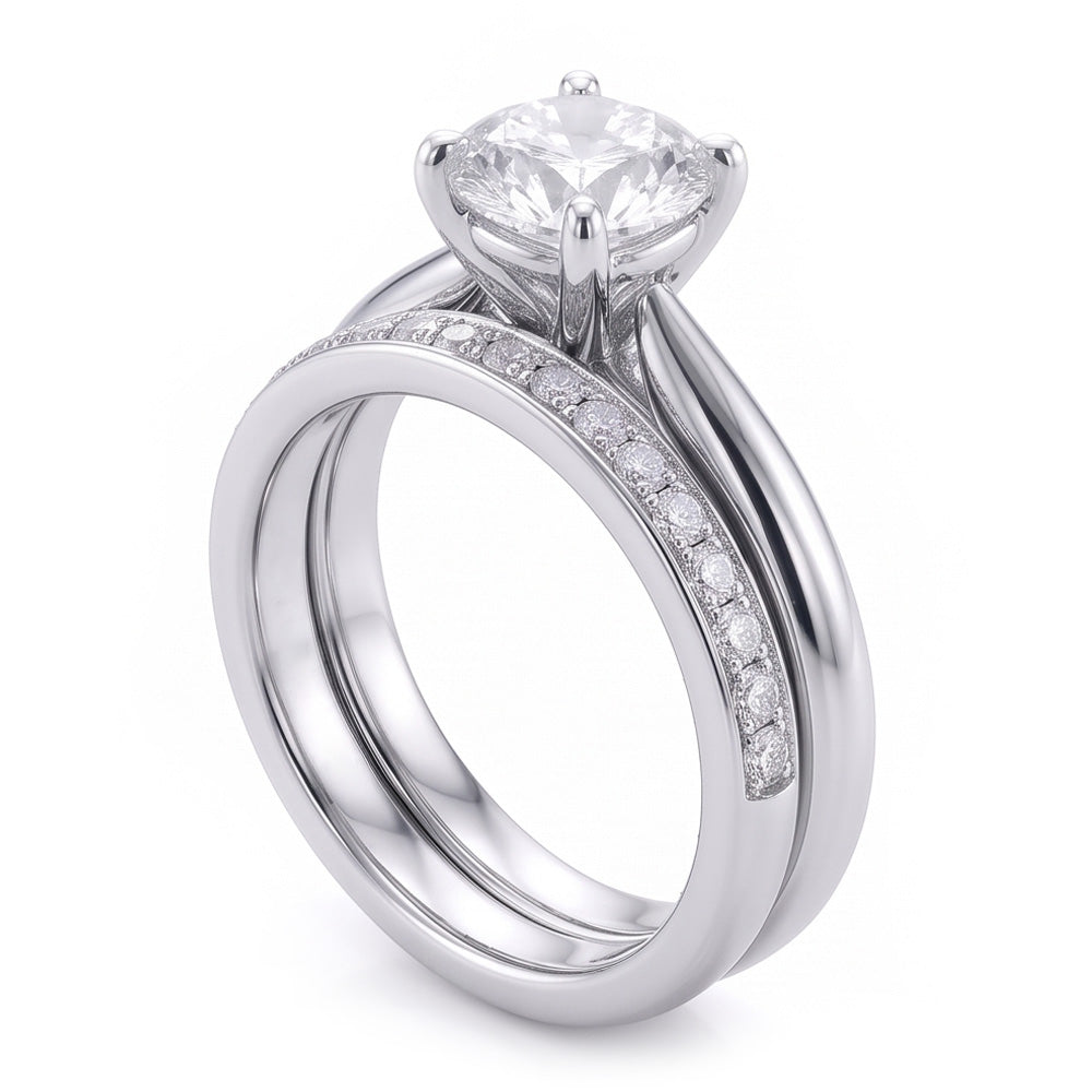 Natural Diamond Ring 1.75ct - White Gold 14K