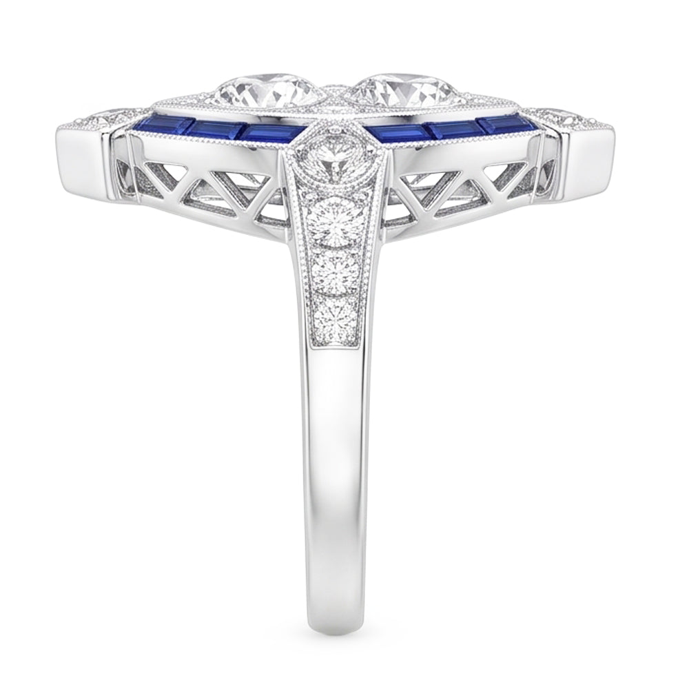 Natural Diamond Ring 1.75ct - White Gold 14K
