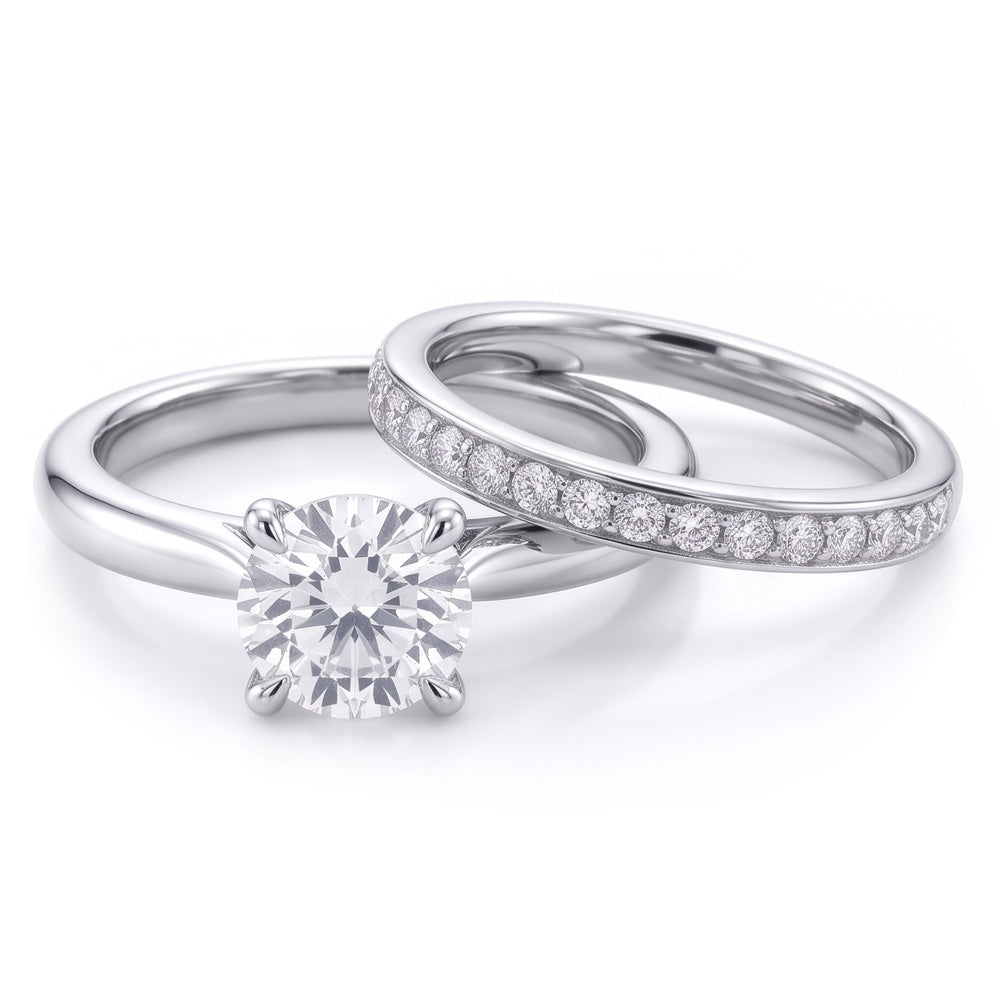 Natural Diamond Ring 1.75ct - White Gold 14K