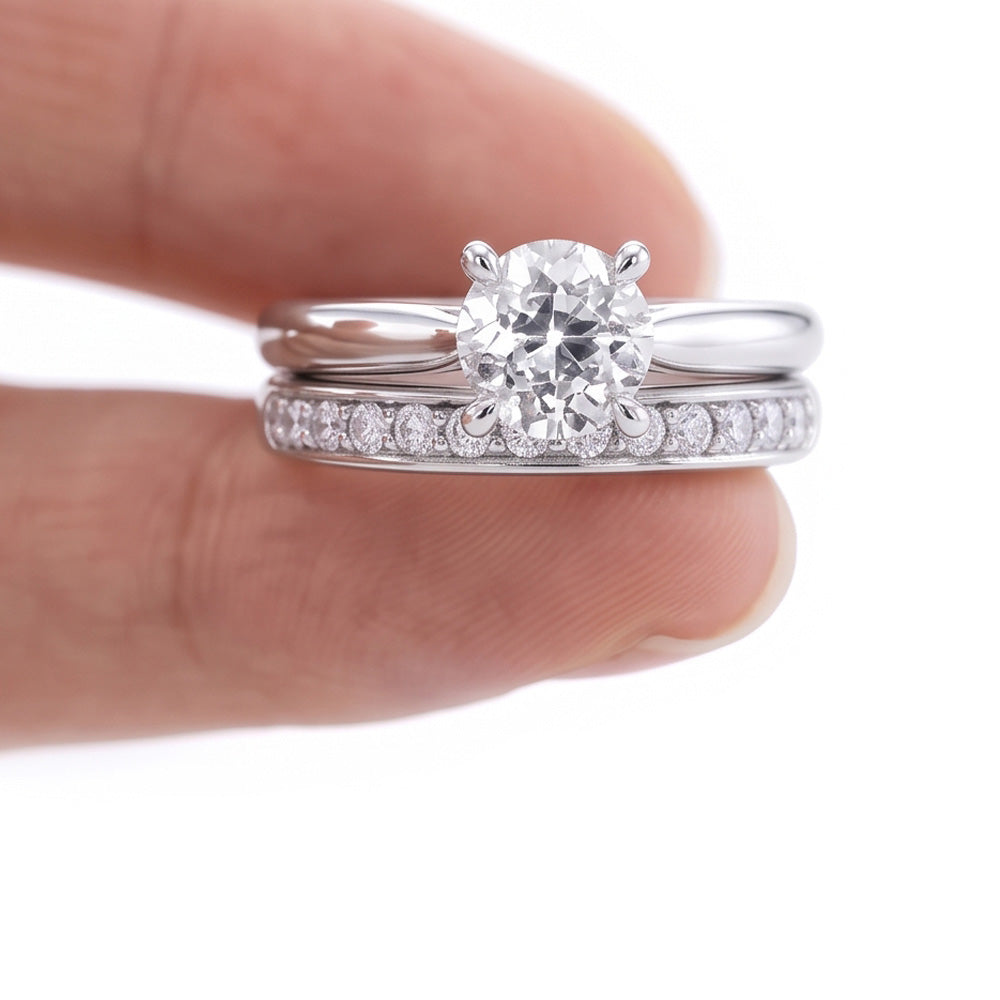 Natural Diamond Ring 1.75ct - White Gold 14K