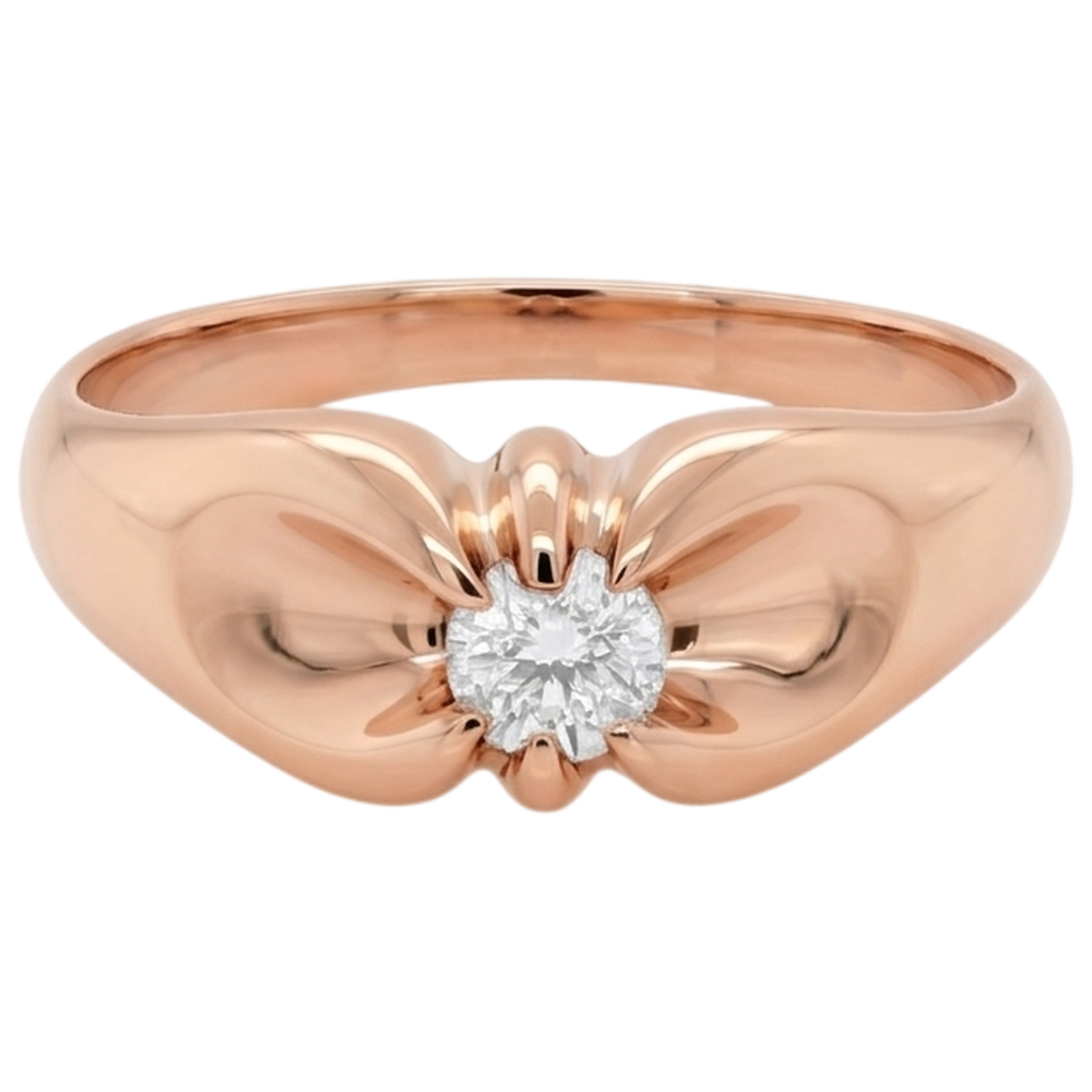 Natural Diamond Ring 1ct - Yellow Gold 14K