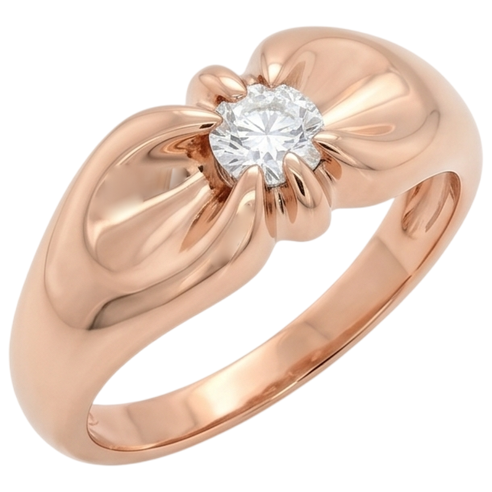 Natural Diamond Ring 1ct - Yellow Gold 14K