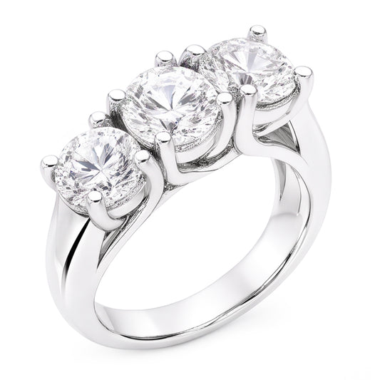 Natural Diamond Ring 2.10ct - White Gold 14K